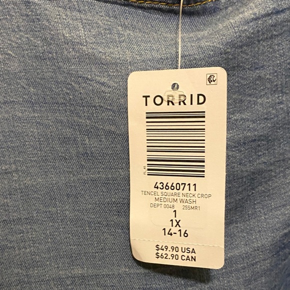torrid Dresses & Skirts - Torrid Denim Blue Crop Top